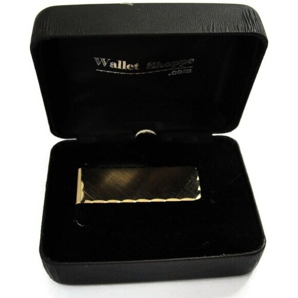 Vintage Hayward Money Clip Brushed Gold Tone Men Wallet ID Credit Card Holder - Picture 9 of 12